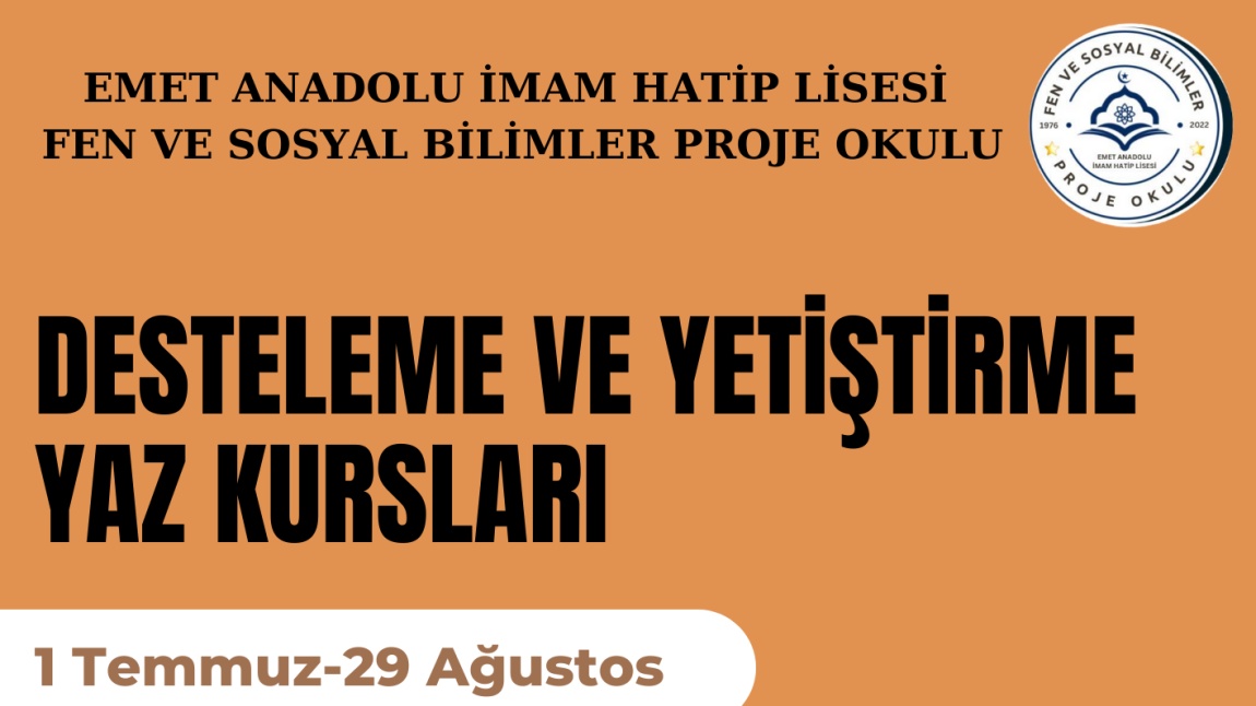 DESTEKLEME VE YETİŞTİRME YAZ KURSLARI